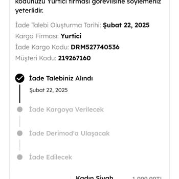Derimod'da İade Sürecinde Yaşanan Sorunlar Ve Eksik İade