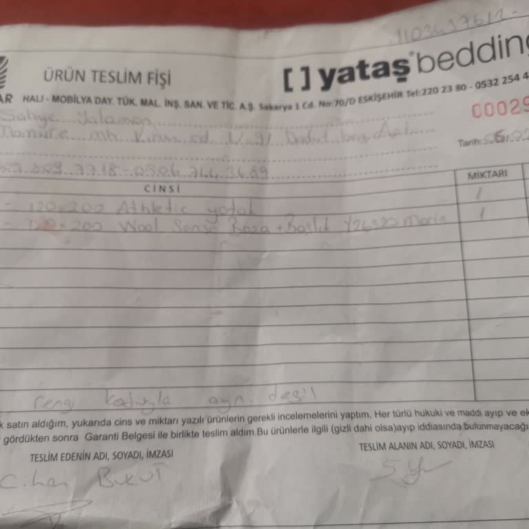 Yanlış Renk Başlık Ve Geciken Teslimat Sorunu