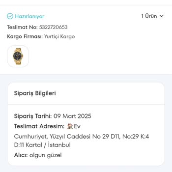 Kol Saati Siparişimde Yaşadığım Sorunlar