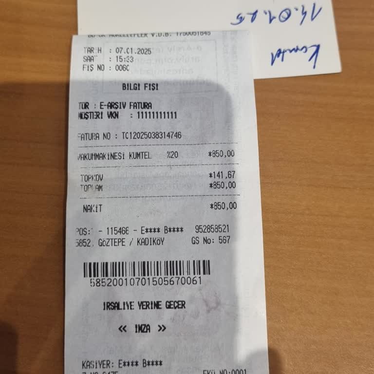 Kumtel Vakum Makinesi Sorunu Ve İletişim Eksikliği