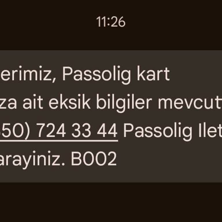 Passolig Kart Siparişimde Bilgi Eksikliği Ve İletişim Sorunu