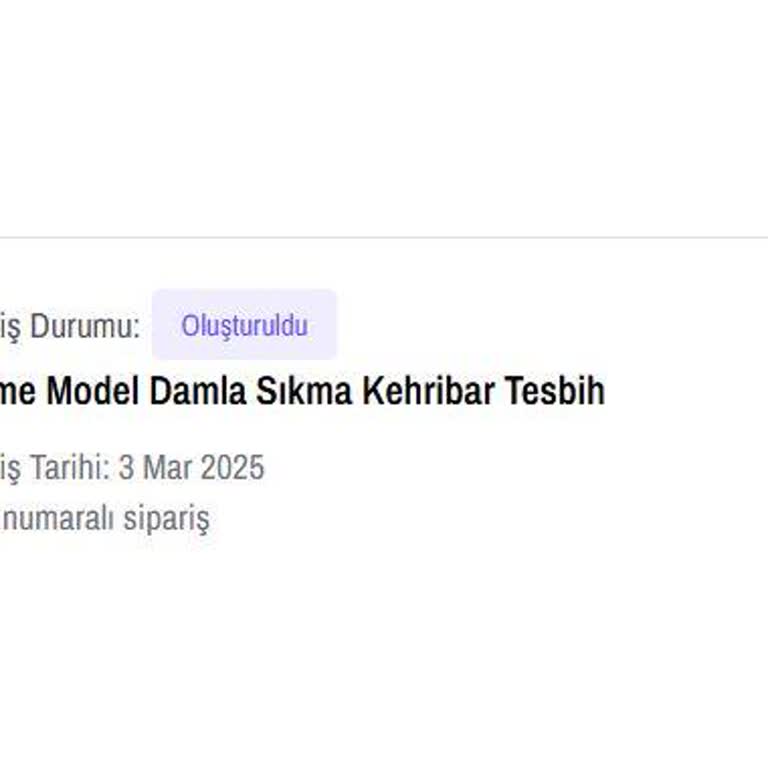 Müşteri Hizmetleri Sessizliği: Vavgumus.com'dan Yanıtsız Tesbih Alışverişi