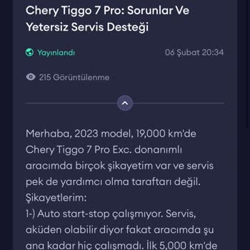 Chery Servisinde İlgisizlik Ve Süregelen Sorunlar