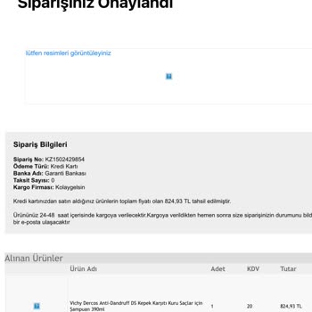 Vichy Dercos Şampuanı Saçlarımı Yağlandırdı Ve Müşteri Hizmetleri Yardımcı Olmadı