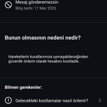 Instagram Mesaj Kısıtlamalarının Süresiz Devam Etmesi