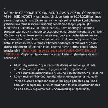 Bilgisayar Kasası İçin Fahiş Arıza Tespit Ücreti