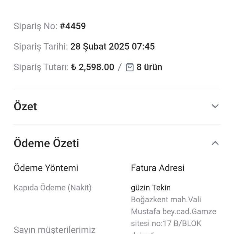 Eksik Gönderilen Parfüm Ve İletişim Sorunu