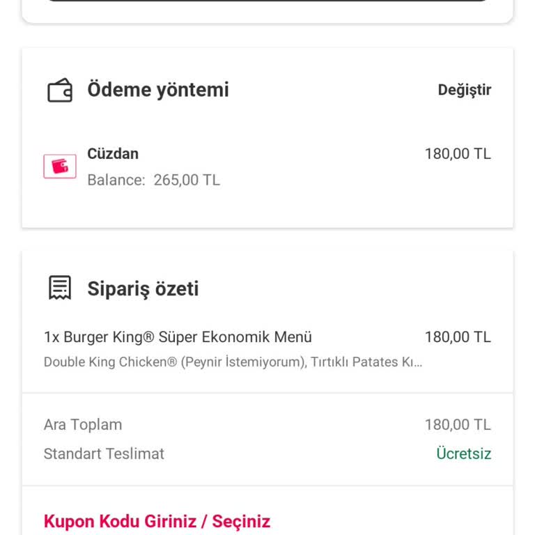 Yemeksepeti'nde Haberim Olmadan Yapılan İşlem