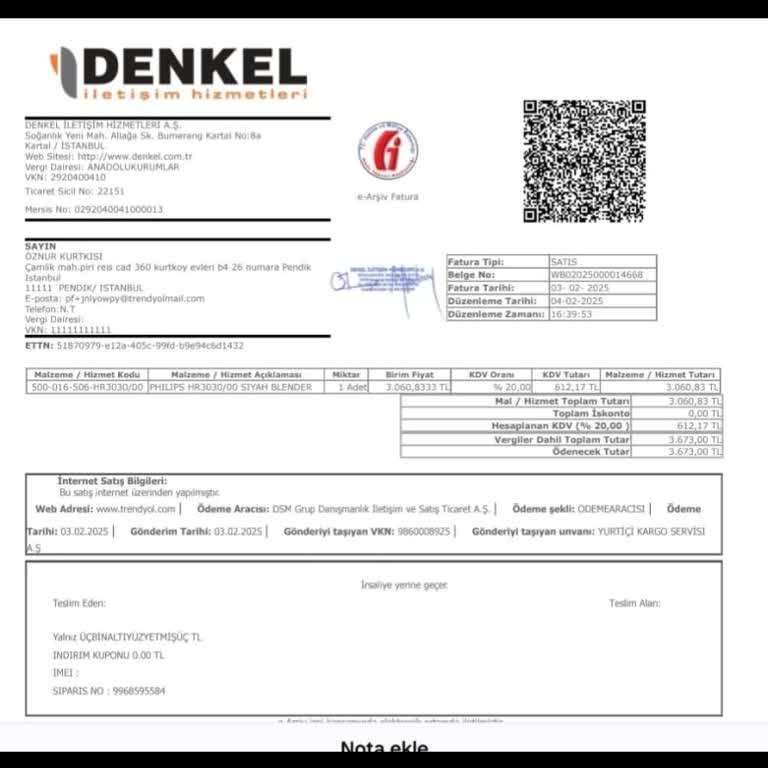 Arızalı Blender Ve Yetersiz Müşteri Hizmeti Deneyimi