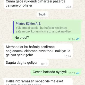 Siparişin Teslimatında Sürekli Gecikme