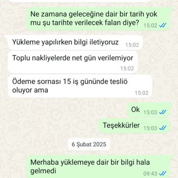 Siparişin Teslimatında Sürekli Gecikme