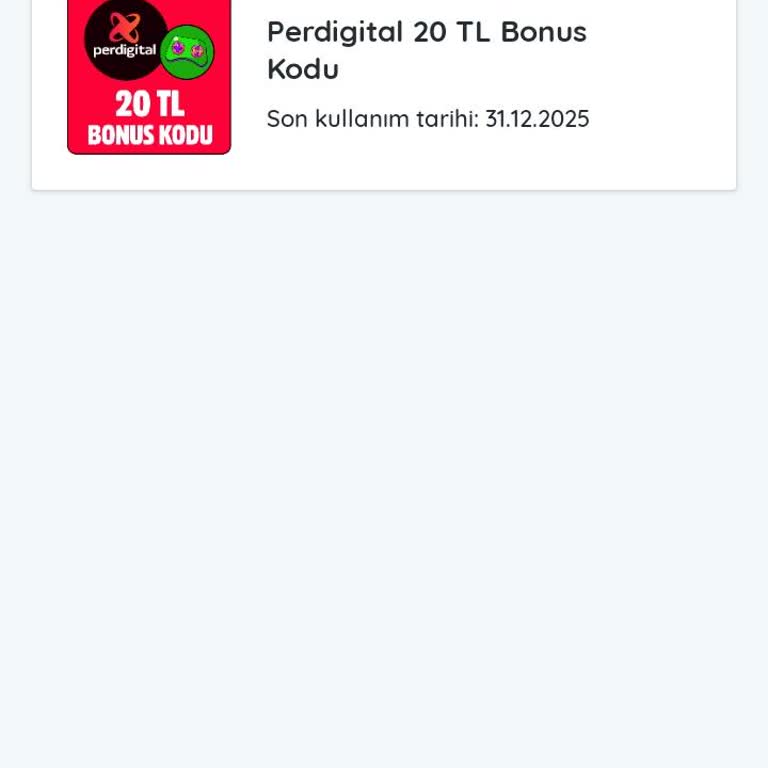 Perdigital Bonus Kodunun Geçersizlik Sorunu
