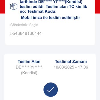 Yanlış Teslimat Bildirimi Mağduriyeti