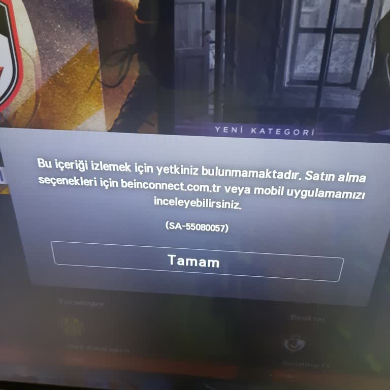 BeIN Connect Aboneliğinde Yetki Sorunu Ve Müşteri Hizmetleri Erişimsizliği
