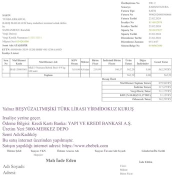 Ebebek'ten Aldığım Bebek Bezlerinde Eksik Ürün Sorunu