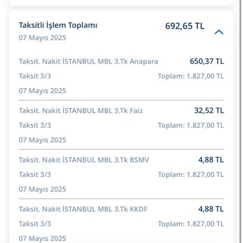 Bilinmeyen Taksitlendirme Sorunu