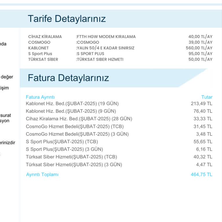 Kablo Net'in Gizli Ücretlerle Fatura Şoku