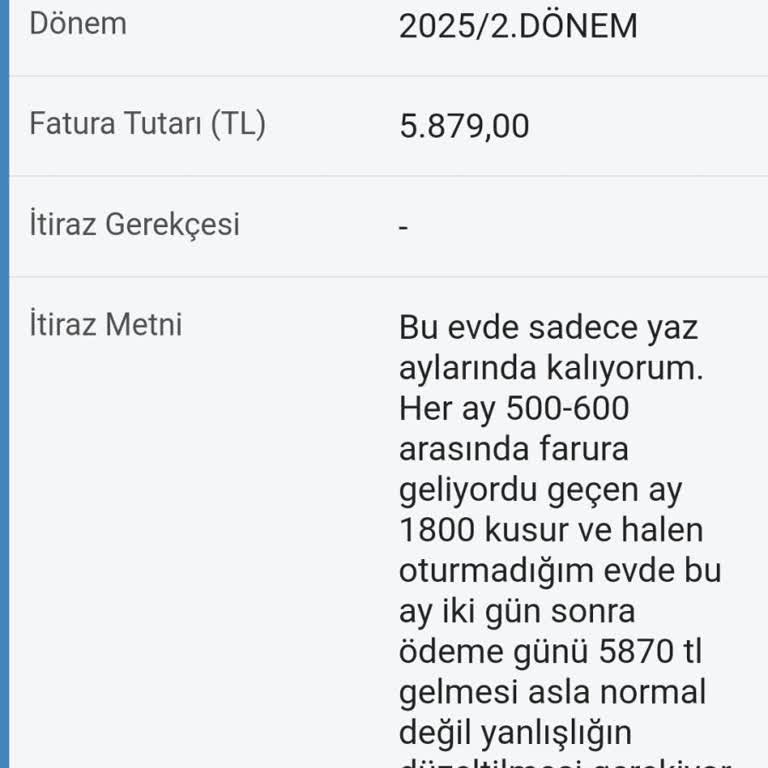 Su Faturasında Beklenmedik Yüksek Ücret