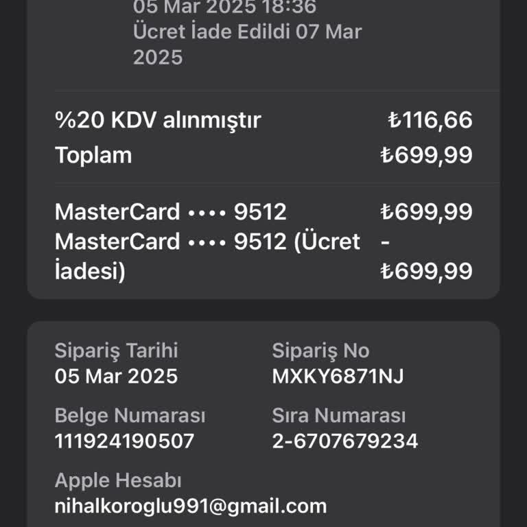 Apple Para İadesi Sorunu
