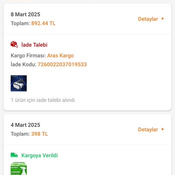 İptal Edilen Siparişin Gönderilmesi Ve İade Sorunu