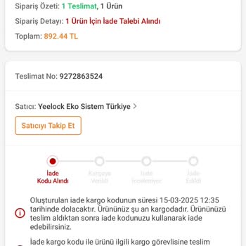 İptal Edilen Siparişin Gönderilmesi Ve İade Sorunu