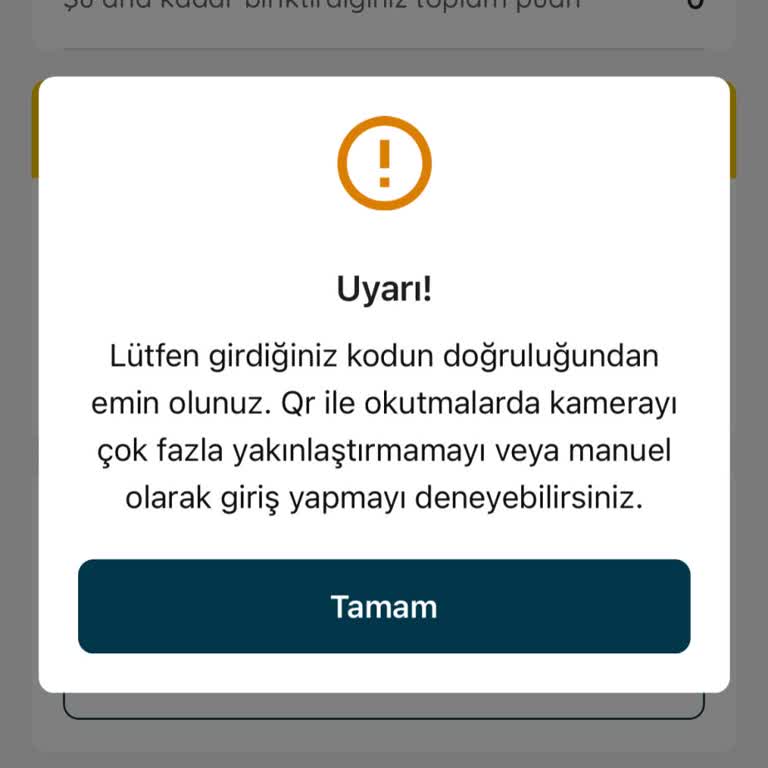 Naos Stars Uygulamasında QR Kod Hatası