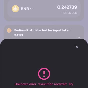 PancakeSwap'ta İşlem Sorunu