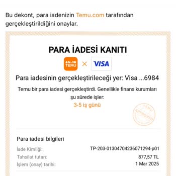 Temu Uygulamasında İzin Dışı Para Çekimi Ve İade Sorunu