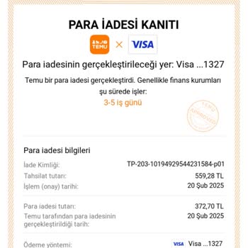 İptal Edilen Siparişin İadesi Hala Yapılmadı
