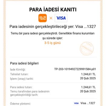 İptal Edilen Siparişin İadesi Hala Yapılmadı