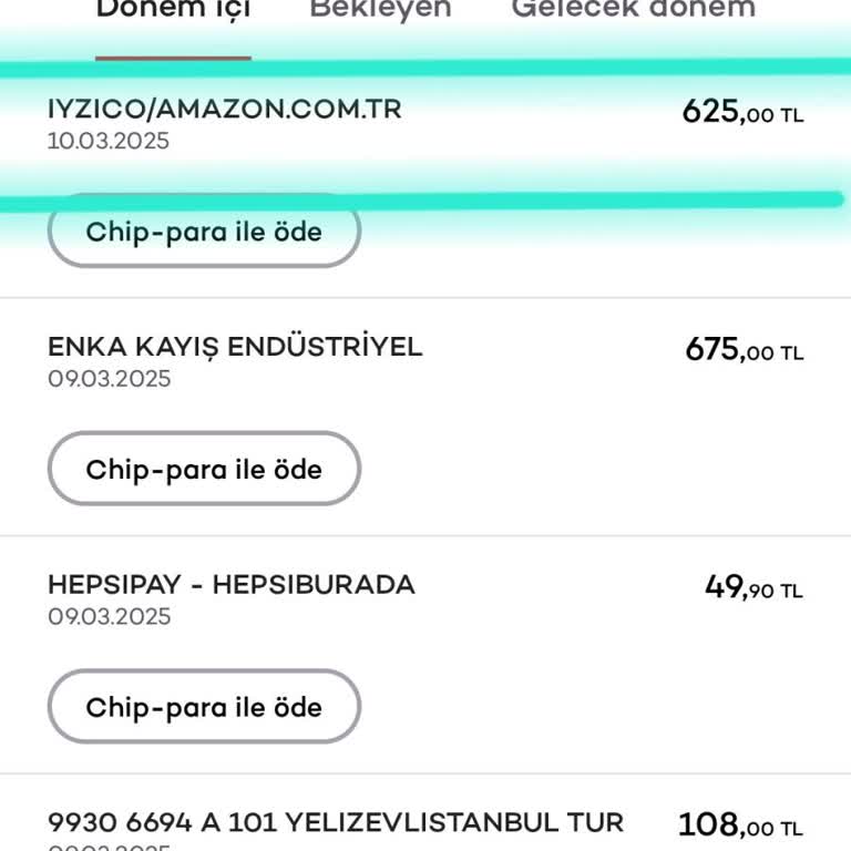 Hesabımdan İzinsiz Çekim: 625TL İadesi Bekleniyor