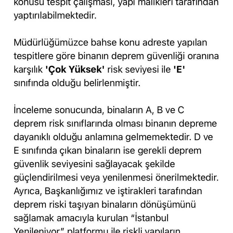 Yüksek Riskli Bina İçin Acil Aksiyon Bekleniyor