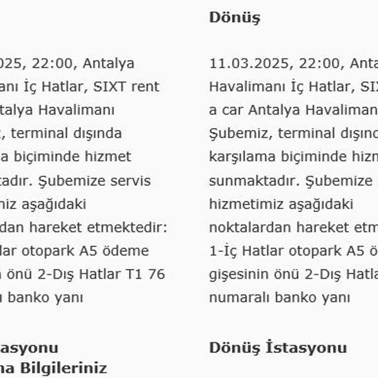 Havalimanında Ofis Yok, Yanıltıcı Rezervasyon Süreci