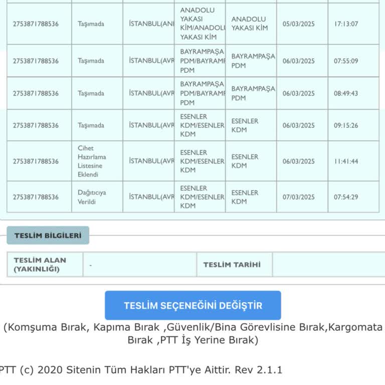 PTT Kargom 4 Gündür Dağıtımda, Teslimat Bekliyorum!