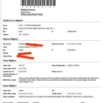 Arzum Blender'da İki Aylık Servis Çilesi Ve Tutarsız Raporlar