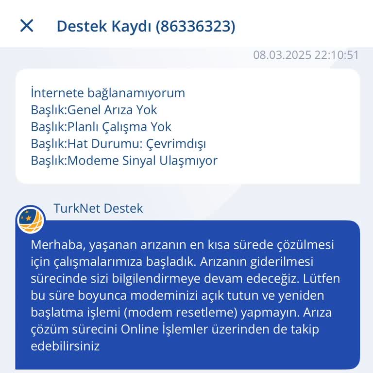 TurkNet Gigafiber Bağlantı Sorunları