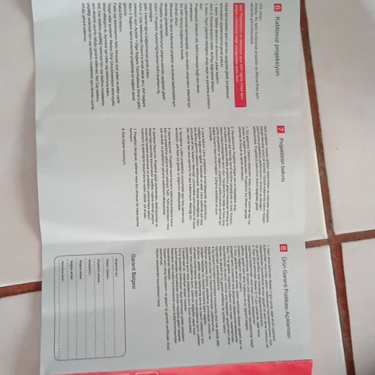Projeksiyon Cihazında Yansıtma Sorunu Ve Müşteri Hizmetleri Deneyimi