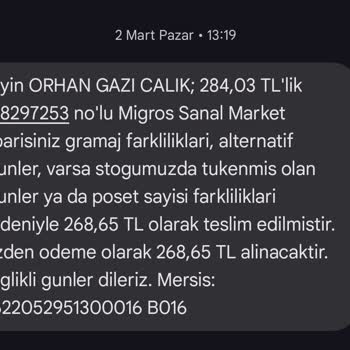 Migros Sanal Market İade Sorunu Ve Müşteri Hizmetleri İlgisizliği