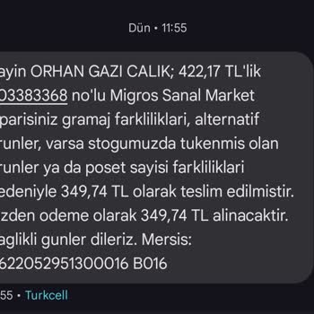 Migros Sanal Market İade Sorunu Ve Müşteri Hizmetleri İlgisizliği