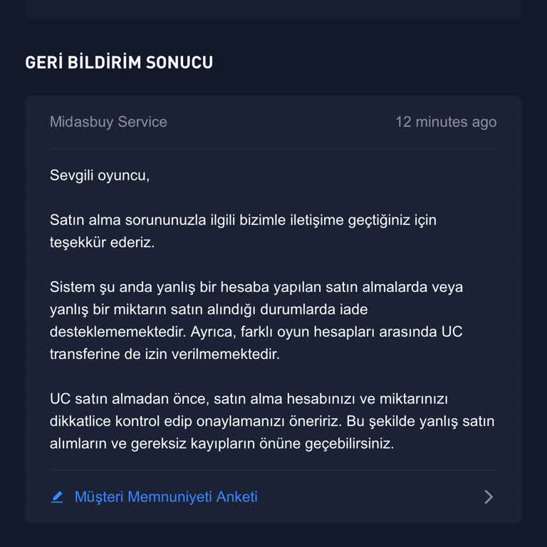 Yanlış Hesaba UC Yükleme Sorunu
