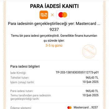 Para İadesi Sorunu: Temu'dan Sipariş İptali Sonrası Geri Ödeme Yapılmadı