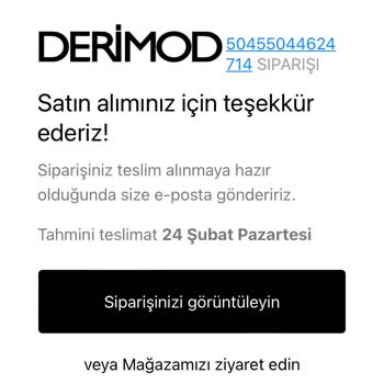 Derimod Siparişim 20 Gündür Hazırlanamıyor