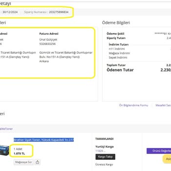 Yanıltıcı Ürün Ve Orijinallik Sorunu: N11'den Alınan Toner