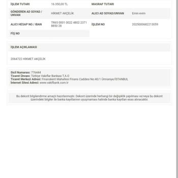 Yanlış Hesaba Yatırılan Ödeme Ve Teslimat Gecikmesi