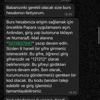 Tev Burs Başvurusunda Şüpheli Kimlik Bilgisi Talebi