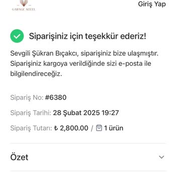 Garagesteel'den Alınan Bileklik Kalitesiz Ve Müşteri Desteği Yetersiz