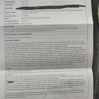 Mobilya Kalitesi Ve Ödeme Sorunlarıyla Başım Dertte