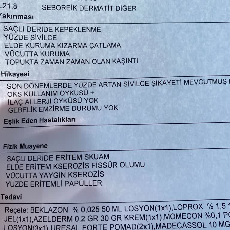 Sigorta Kapsamı Dışında Kalan Akne Tanısı Ve Mağduriyet