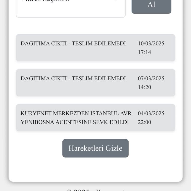 Kurye Teslimatında Sürekli Sorun