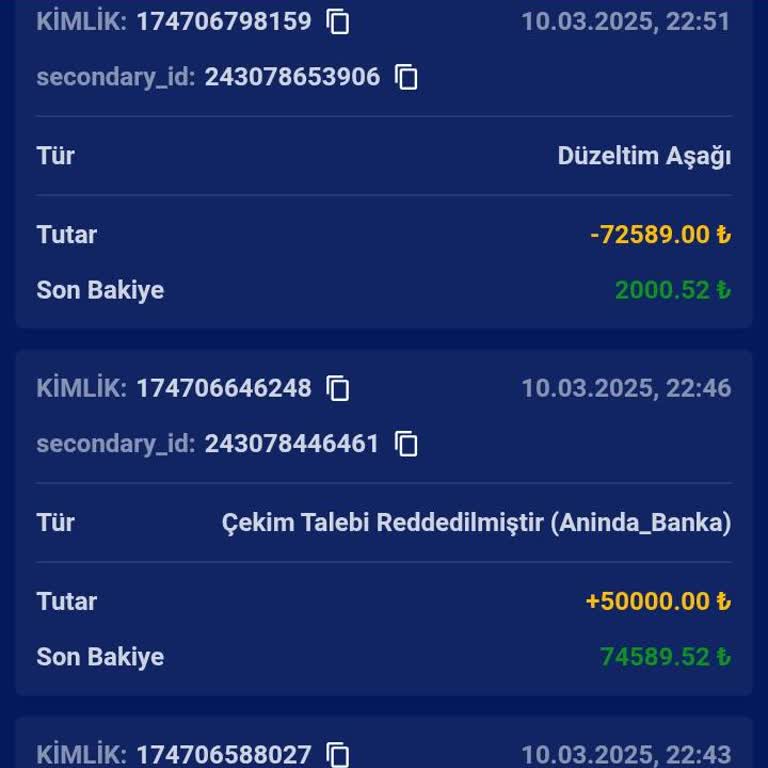 Kazançlarım Silindi, Çekim Talebim Reddedildi